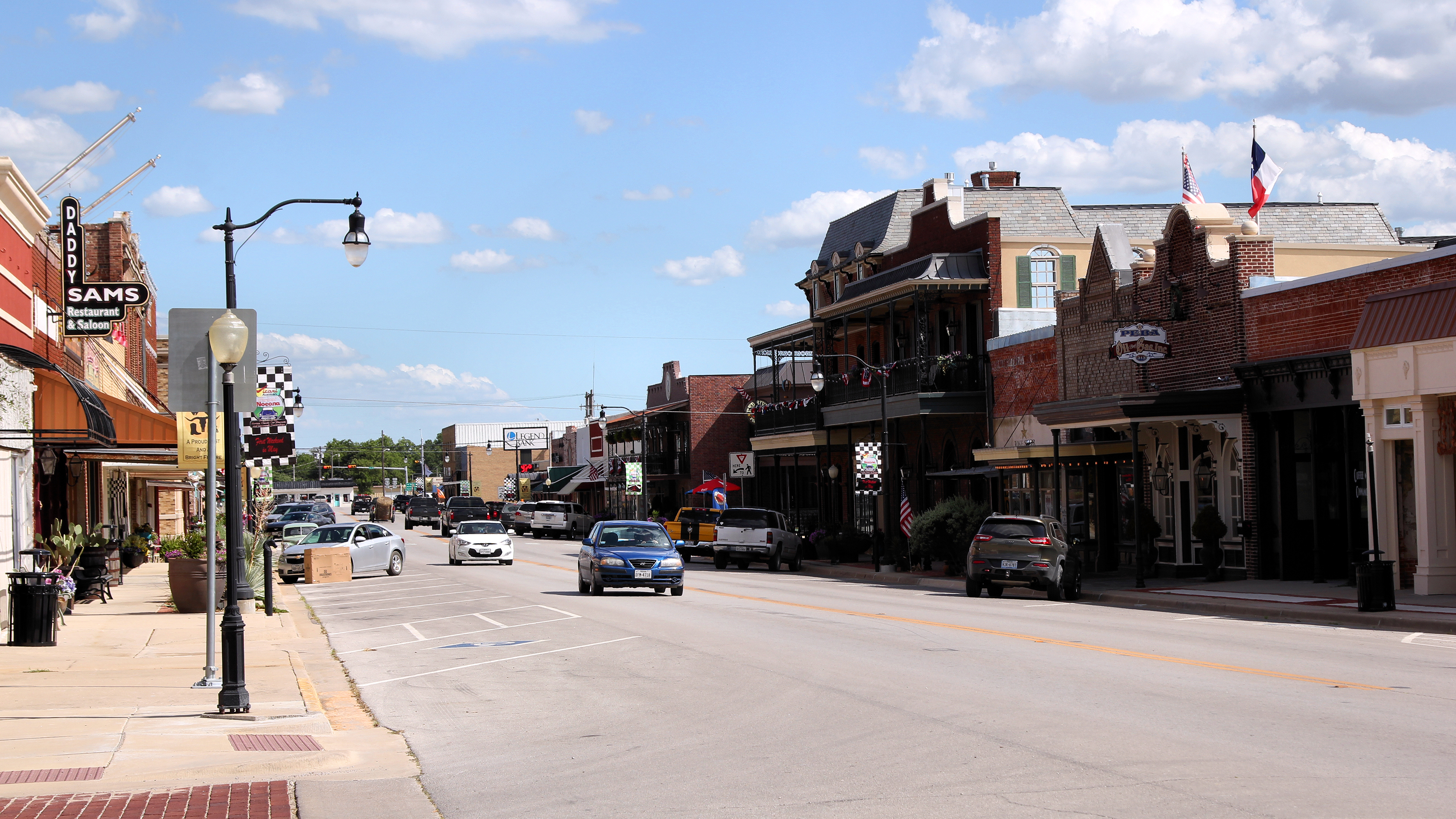 300 block of Clay Street in downtown Nocona, Texas